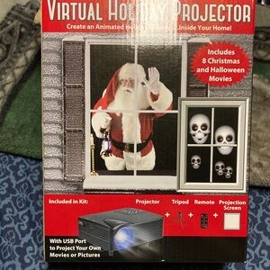 Virtual Holiday Projector with USB Port Christmas & Halloween